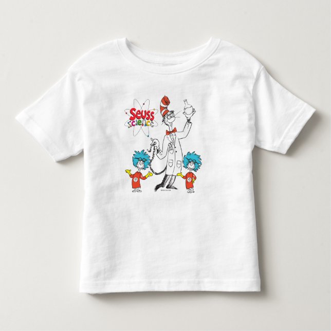 Dr Seuss | Katt i Hat Seuss Science T Shirt (Framsida)