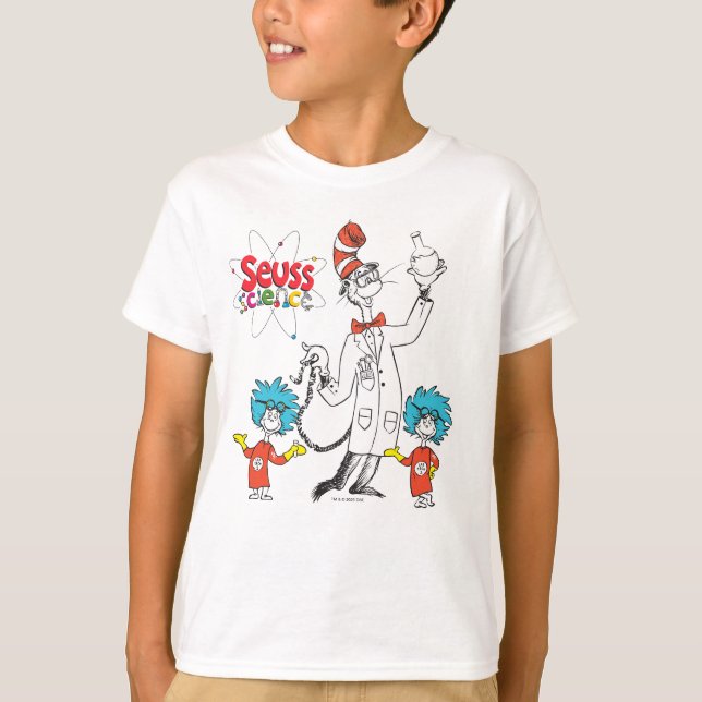 Dr Seuss | Katt i Hat Seuss Science T Shirt (Framsida)