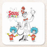 Dr Seuss | Katt i Hat Seuss Science Underlägg Papper Kvadrat<br><div class="desc">Kolla in Kat i Hat och håll upp en kolv för att göra vetenskap med Lab Tech 1 och Lab Tech 2!</div>