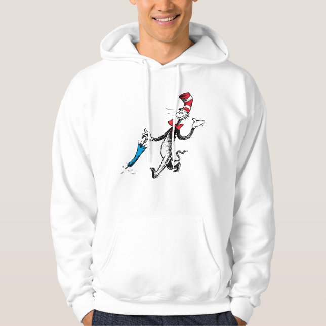 Dr Seuss | Katt i Hat Umbrella Walk Hoodie (Framsida)