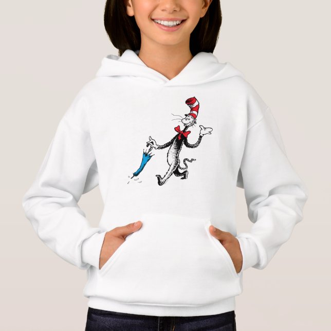 Dr Seuss | Katt i Hat Umbrella Walk T Shirt (Framsida)