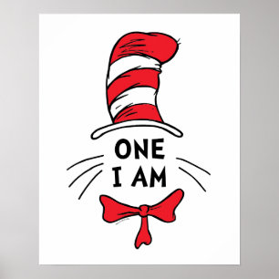 Dr Seuss   Katt i hatt - en i min Poster