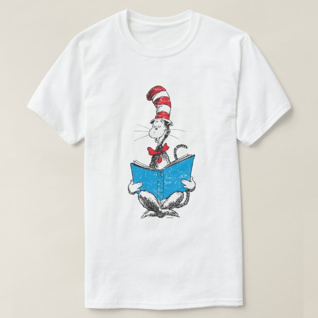 Dr Seuss | Katt i hatt - läsning T Shirt (Design framsida)