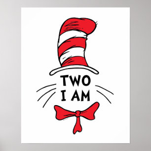 Dr Seuss   Katt i hatt - Två jag är födelsedag Poster