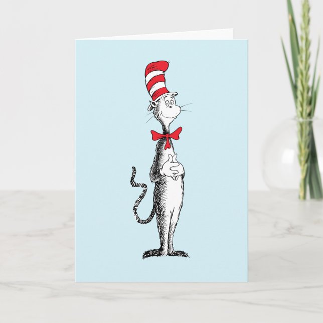 Dr. Seuss katt i hatten stående lång Kort (Framsida)