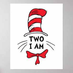 Dr Seuss   Katt i hatten - två jag är födelsedag Poster