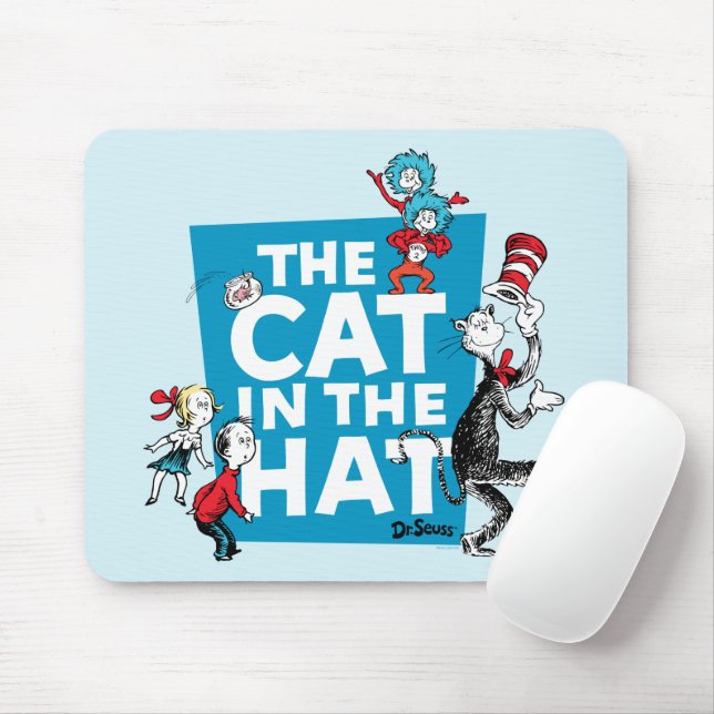 Dr Seuss | Katt i Logotypen Hat - Tecken Musmatta (Med mus)