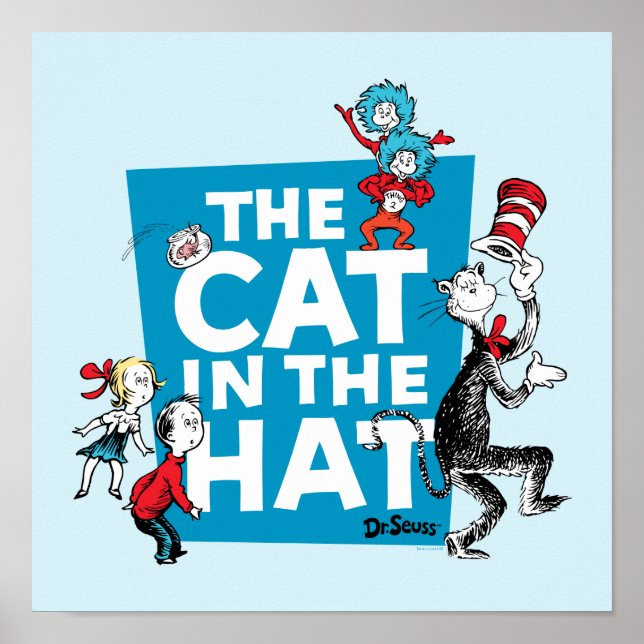 Dr Seuss | Katt i Logotypen Hat - Tecken Poster (Framsidan)