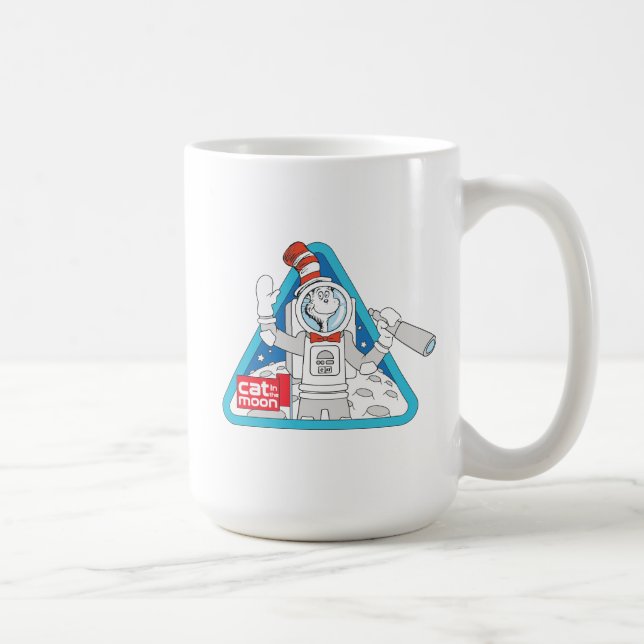 Dr Seuss | Katt i Rymden-grafiken Måne Kaffemugg (Höger)