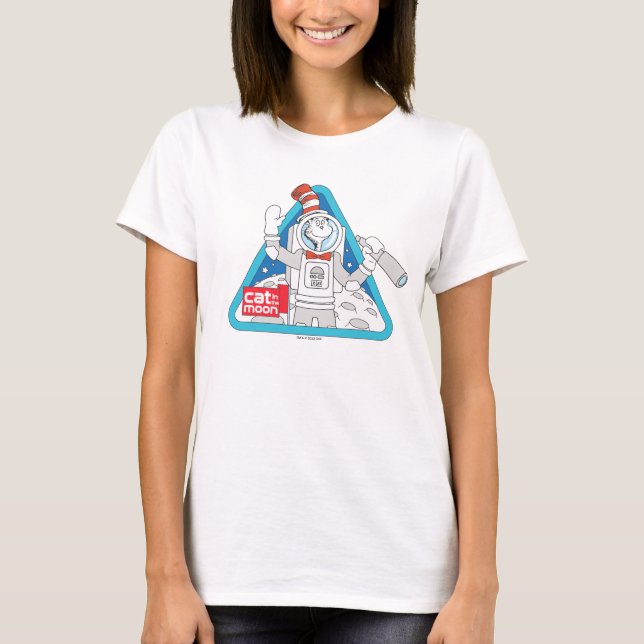 Dr Seuss | Katt i Rymden-grafiken Måne T Shirt (Framsida)