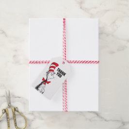 Dr Seuss | Katt i Tacken Hat Birthday Presentetikett