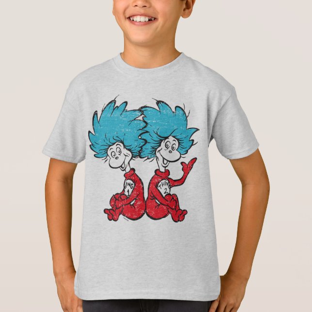 Dr Seuss| Katten i Hat - Sak 1, Sak 2 T Shirt (Framsida)