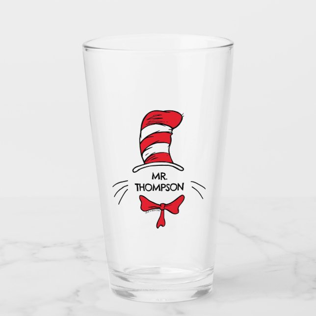 Dr. Seuss | Katten i hatten Anpassat lärarnamn Glaskopp (Framsida)