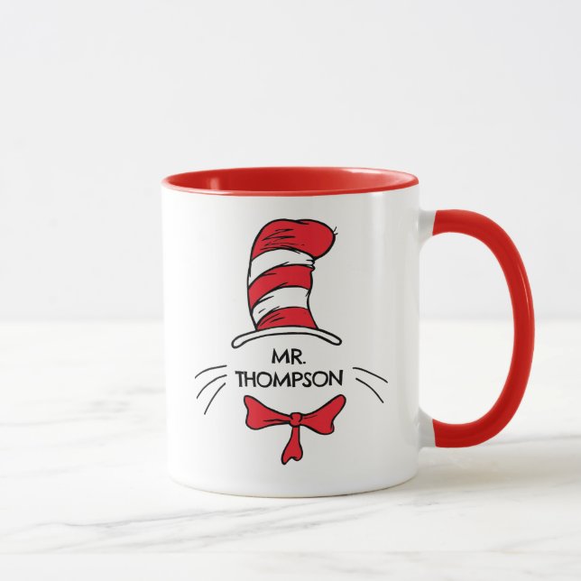 Dr. Seuss | Katten i hatten Anpassat lärarnamn Mugg (Höger)