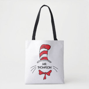Dr. Seuss Katten i hatten Anpassat lärarnamn Tygkasse
