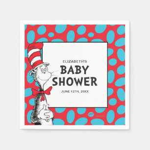Dr. Seuss Katten i hatten Baby Shower Pappersservett