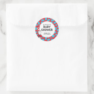 Dr. Seuss Katten i hatten Baby Shower Runt Klistermärke