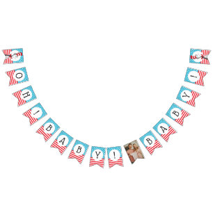 Dr. Seuss - Katten i hatten - Babyshower Vimplar