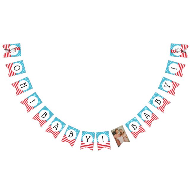 Dr. Seuss - Katten i hatten - Babyshower Vimplar (Alla)