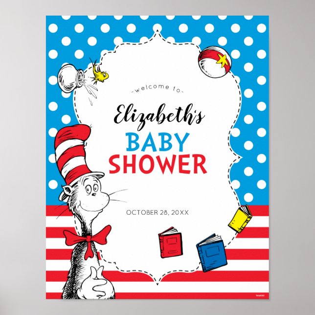 Dr. Seuss - Katten i hatten - Bebisens tilltugg vä Poster (Framsidan)