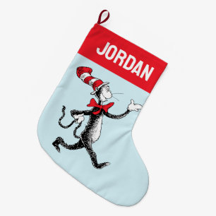 Dr. Seuss Katten i hatten Cat Walk Stor Julstrumpa