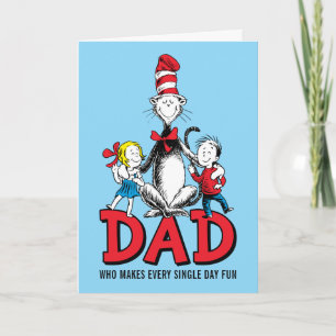 Dr. Seuss Katten i hatten Fars dag Kort