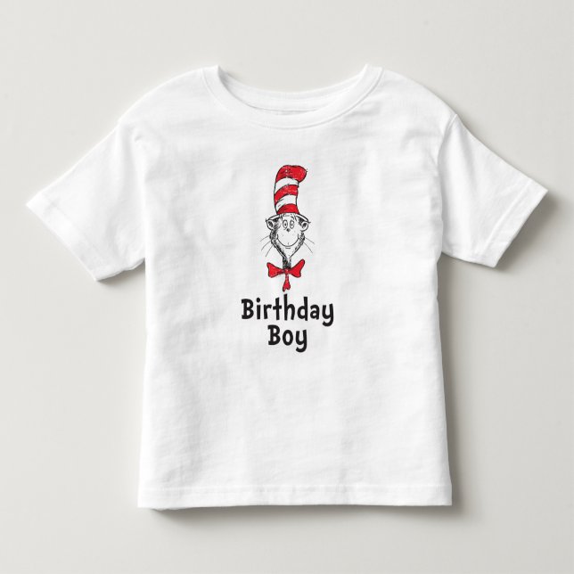 Dr. Seuss Katten i hatten födelsedags pojke T Shirt (Framsida)