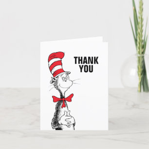 Dr. Seuss Katten i hatten födelsedags tack Kort