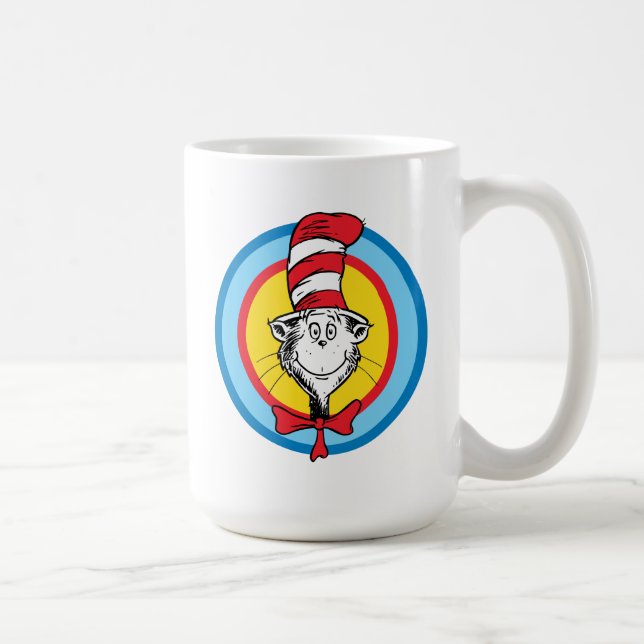 Dr. Seuss | Katten i hatten-huvud-grafik Kaffemugg (Höger)