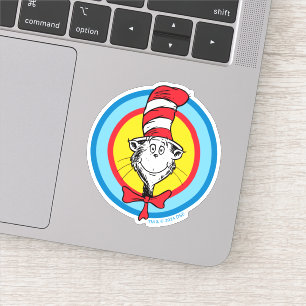 Dr. Seuss Katten i hatten-huvud-grafik Klistermärken