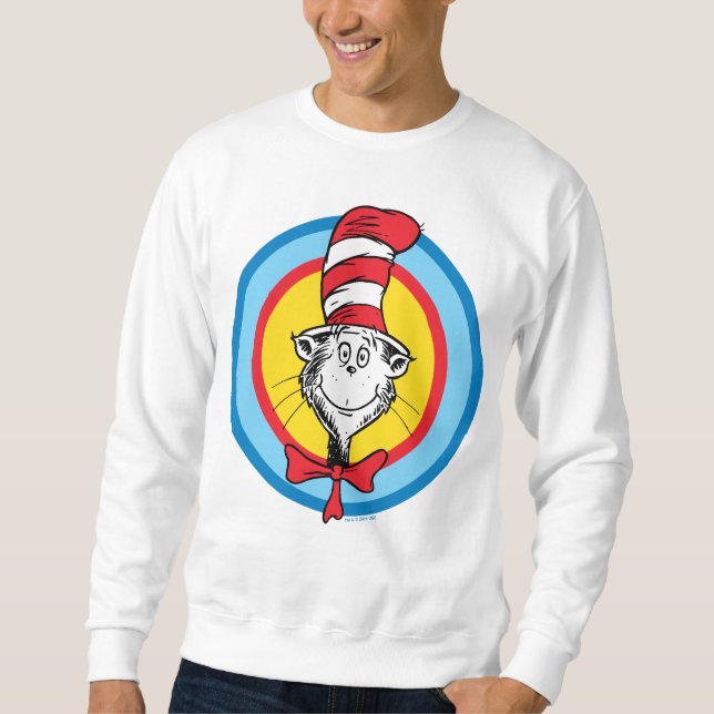 Dr. Seuss | Katten i hatten-huvud-grafik Lång Ärmad Tröja (Framsida)