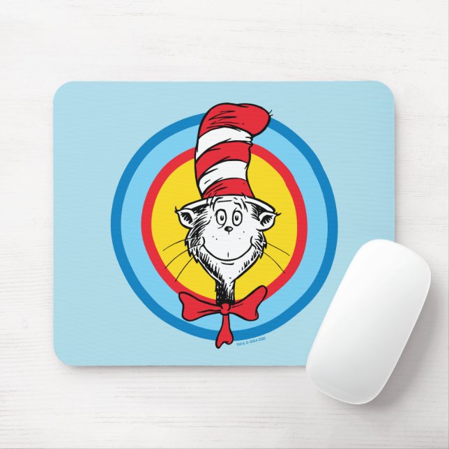 Dr. Seuss | Katten i hatten-huvud-grafik Musmatta (Med mus)
