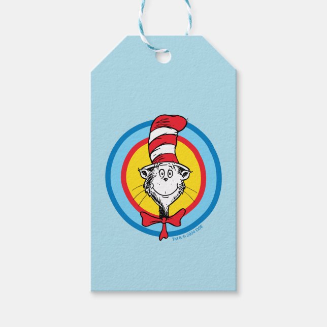 Dr. Seuss | Katten i hatten-huvud-grafik Presentetikett (Framsidan)