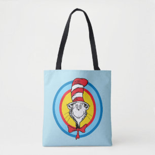 Dr. Seuss Katten i hatten-huvud-grafik Tygkasse