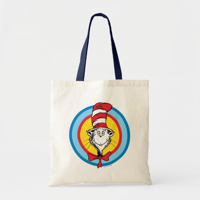 Dr. Seuss | Katten i hatten-huvud-grafik Tygkasse (Framsidan)