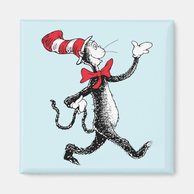 Dr. Seuss | Katten i hatten-kattpromenad Magnet (Framsidan)