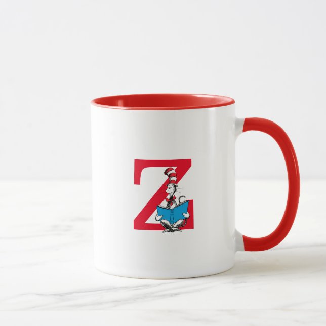 Dr. Seuss Katten i hatten - Läsning Monogram Z Mugg (Höger)