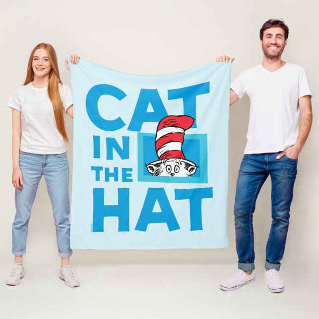 Dr. Seuss | Katten i hatten-logotyp Fleecefilt (På plats)