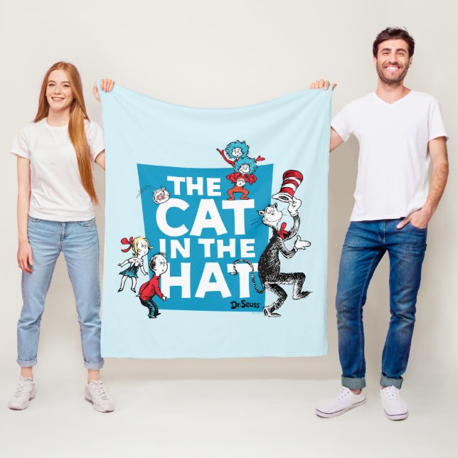 Dr. Seuss | Katten i hatten-logotyp - Karaktärer Fleecefilt (På plats)