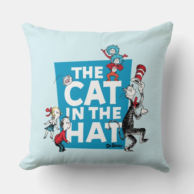 Dr. Seuss | Katten i hatten-logotyp - Karaktärer Kudde (Framsida)