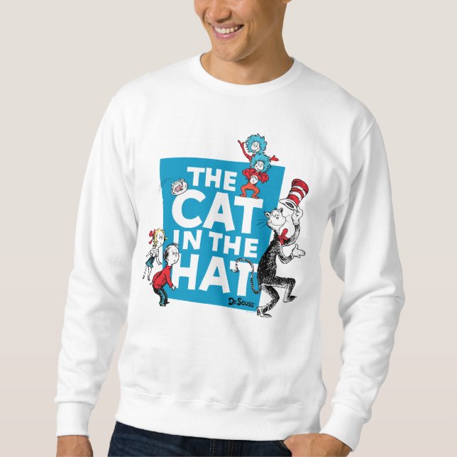 Dr. Seuss | Katten i hatten-logotyp - Karaktärer Lång Ärmad Tröja (Framsida)