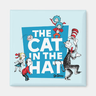 Dr. Seuss Katten i hatten-logotyp - Karaktärer Magnet