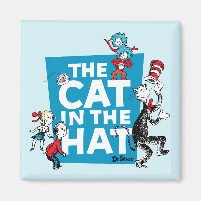Dr. Seuss | Katten i hatten-logotyp - Karaktärer Magnet (Framsidan)