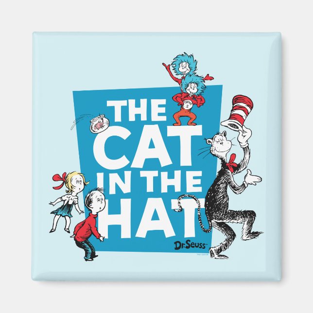 Dr. Seuss | Katten i hatten-logotyp - Karaktärer Magnet (Framsidan)