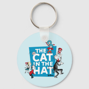 Dr. Seuss   Katten i hatten-logotyp - Karaktärer Nyckelring