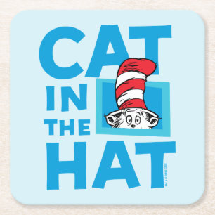 Dr. Seuss   Katten i hatten-logotyp Underlägg Papper Kvadrat