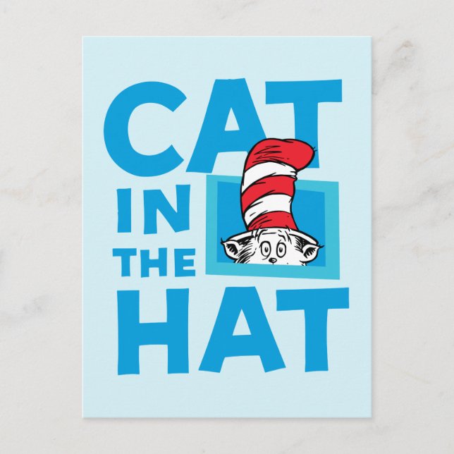 Dr. Seuss | Katten i hatten-logotyp Vykort (Framsida)