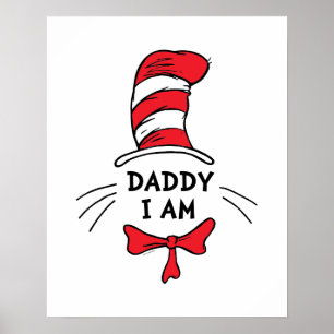 Dr Seuss Katten i hatten - pappa jag är Poster