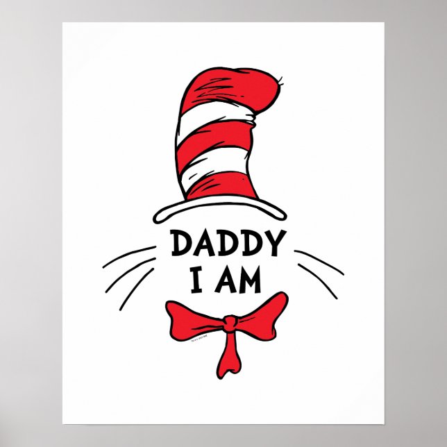 Dr Seuss | Katten i hatten - pappa jag är Poster (Framsidan)