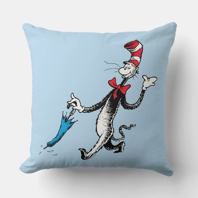 Dr. Seuss | Katten i hatten Paraply Promenad Kudde (Framsida)